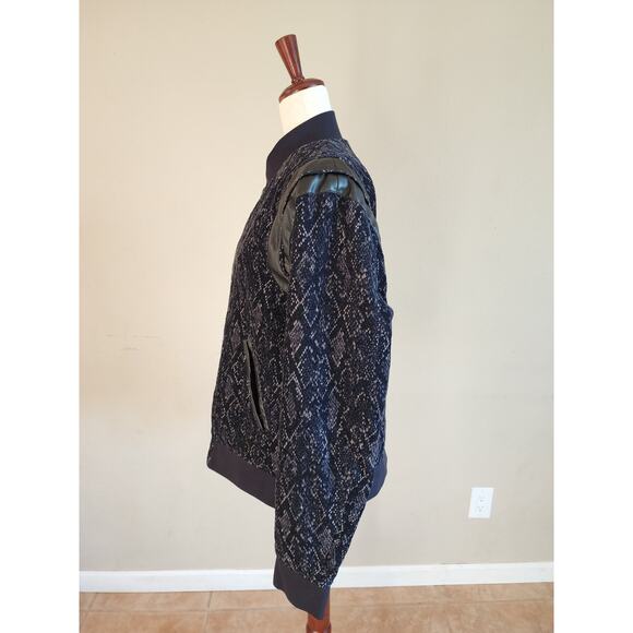 Michael Kors Men's Corduroy Bomber Jacket Snakeskin Size Large - Picture 5 of 10
